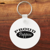 Proud Pappou (schwarz) Schlüsselanhänger (Vorderseite)