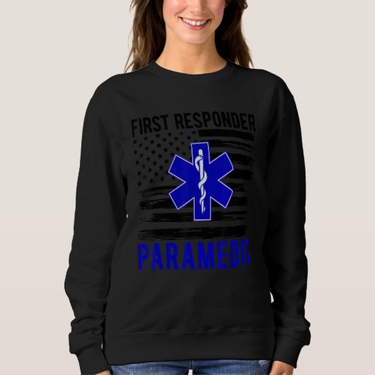 Proud Paramedic American Flag Paramedic Sweatshirt (Vorderseite)