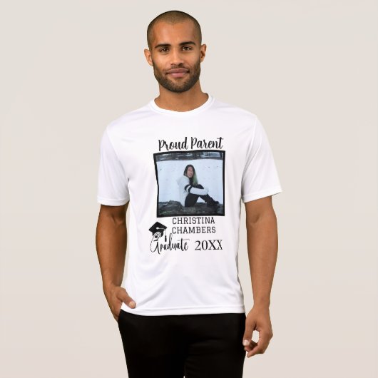 Proud Parduates Graduates Foto and Year T-Shirt (Vorne ganz)