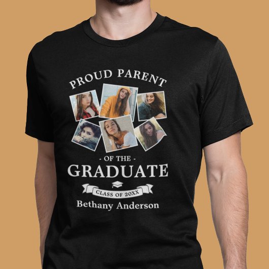 Proud Parent Abschluss Foto Collage T - Shirt