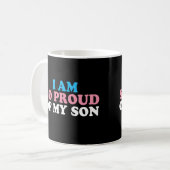 Proud Parent My Transgender Son Mama Vater Kaffeetasse (Vorderseite Links)