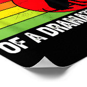 Proud Parent Of A Dramatic Dog Silhouette Retro De Poster (Ecke)