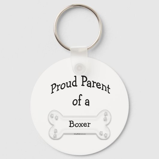 Proud Parent of Boxer Schlüsselanhänger (Vorderseite)