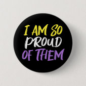 Proud Parent of Nonbinary Child Mom or Dad Button (Vorderseite)