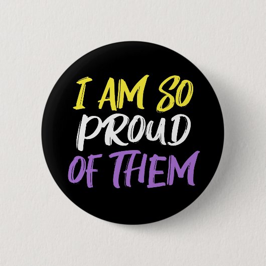 Proud Parent of Nonbinary Child Mom or Dad Button (Vorderseite)