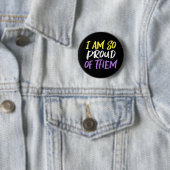 Proud Parent of Nonbinary Child Mom or Dad Button (Beispiel)
