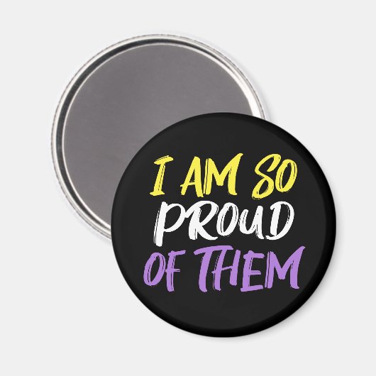 Proud Parent of Nonbinary Child Mom or Dad Magnet (Vorderseite/Rückseite)