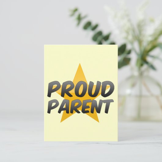 Proud Parent Postkarte (Stehend Vorderseite)