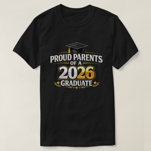 Proud Parents Class Of 2026 Graduation T-Shirt (Design vorne)