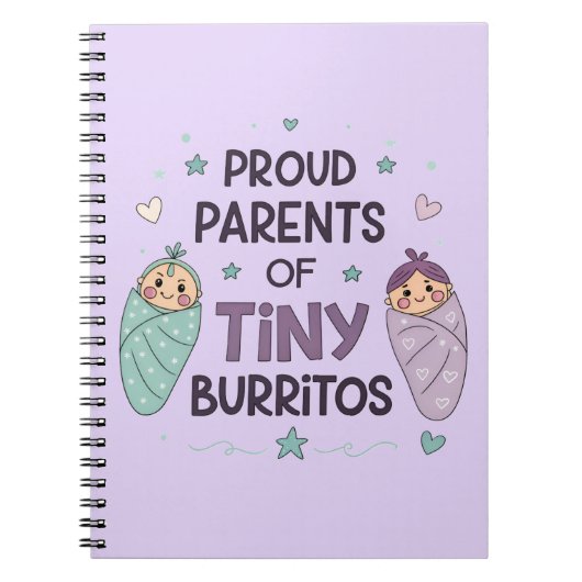Proud Parents of Tiny Burritos Art Notizblock (Vorderseite)