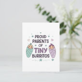 Proud Parents of Tiny Burritos Art Postkarte (Stehend Vorderseite)