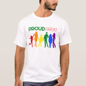 Proud Parud Gay Pride Weibliche Silhouetten T-Shirt (Vorderseite)