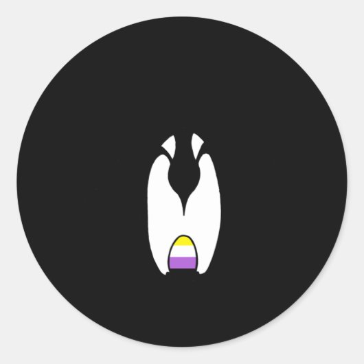 Proud Parud Nonbinary (en Runder Aufkleber (Vorderseite)