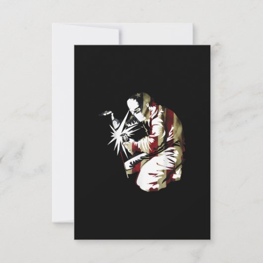 Proud Patriotic American Welder GIft Dankeskarte (Vorderseite)