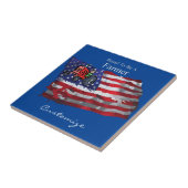 Proud Patriotic Bauer Flag Thunder_Cove Fliese (Seite)