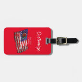 Proud Patriotic Bauer Flag Thunder_Cove Gepäckanhänger (Vorderseite horizontal)