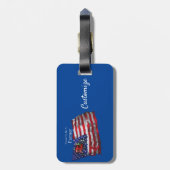 Proud Patriotic Bauer Flag Thunder_Cove Gepäckanhänger (Rückseite vertikal)