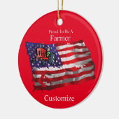 Proud Patriotic Bauer Flag Thunder_Cove Keramik Ornament (Links)