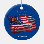 Proud Patriotic Bauer Flag Thunder_Cove Keramik Ornament (Hinten)