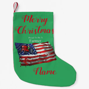 Proud Patriotic Bauer Flag Thunder_Cove Kleiner Weihnachtsstrumpf