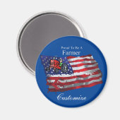 Proud Patriotic Bauer Flag Thunder_Cove Magnet (Vorderseite/Rückseite)
