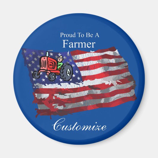 Proud Patriotic Bauer Flag Thunder_Cove Magnet (Vorne)