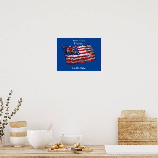 Proud Patriotic Bauer Flag Thunder_Cove Poster (Küche)