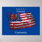 Proud Patriotic Bauer Flag Thunder_Cove Poster (Vorne)