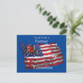 Proud Patriotic Bauer Flag Thunder_Cove Postkarte (Stehend Vorderseite)