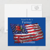 Proud Patriotic Bauer Flag Thunder_Cove Postkarte (Vorne/Hinten)