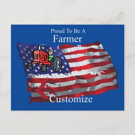 Proud Patriotic Bauer Flag Thunder_Cove Postkarte (Vorderseite)