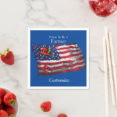 Proud Patriotic Bauer Flag Thunder_Cove Serviette (Beispiel)