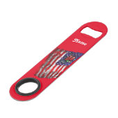 Proud Patriotic Bauer Flag Thunder_Cove Speed Flaschenöffner (Rückseite Schrägansicht)