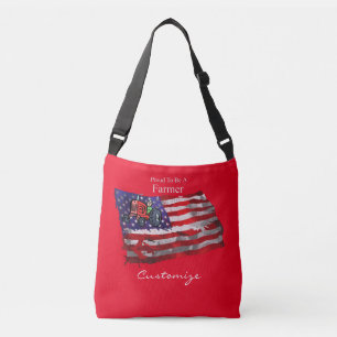 Proud Patriotic Bauer Flag Thunder_Cove Tragetaschen Mit Langen Trägern