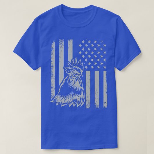 Proud Patriotic Chicken Rooster Farmer Lover Ameri T-Shirt (Design vorne)