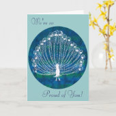 Proud Peacock Glückwunschkarte Karte (Gelbe Blume)