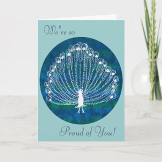 Proud Peacock Glückwunschkarte Karte