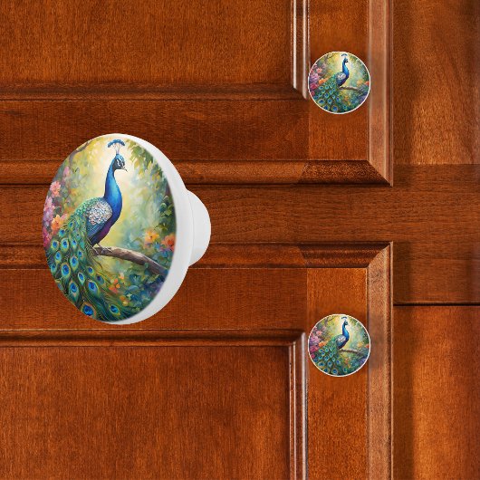 Proud Peacock Keramikknauf