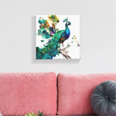 Proud Peacock Leinwanddruck (Insitu (Wohnzimmer))