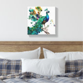 Proud Peacock Leinwanddruck (Insitu (Schlafzimmer))