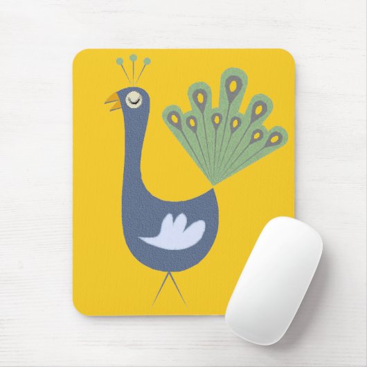 Proud Peacock Mouse Pad Mousepad (Mit Mouse)