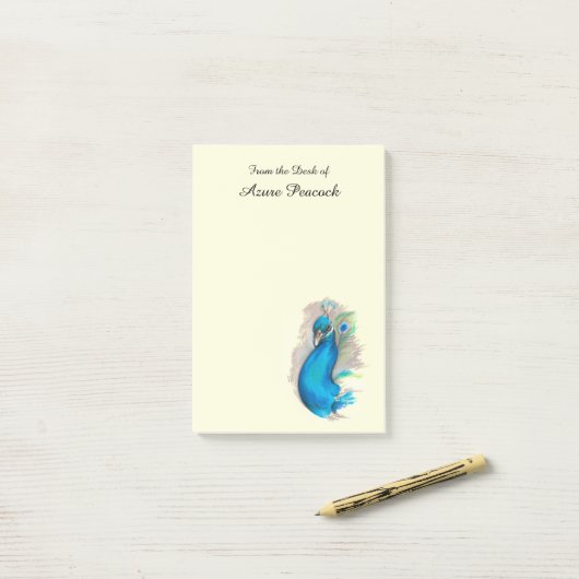 Proud Peacock Post-it Klebezettel (Auf Schreibtisch)