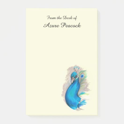 Proud Peacock Post-it Klebezettel (Vorderseite)