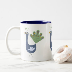 Proud Peacock-Tasse Zweifarbige Tasse