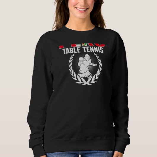 Proud Peru Table Tennis Peruvian Ping Pong Suppor Sweatshirt (Vorderseite)