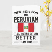 Proud Peruaner Flagge Peru Erbe Peruanische Wurzel Karte (Gelbe Blume)