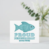 Proud Pescetarian Postkarte (Stehend Vorderseite)