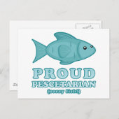 Proud Pescetarian Postkarte (Vorne/Hinten)