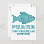 Proud Pescetarian Postkarte (Vorne/Hinten)