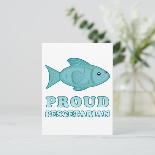 Proud Pescetarian Postkarte (Stehend Vorderseite)